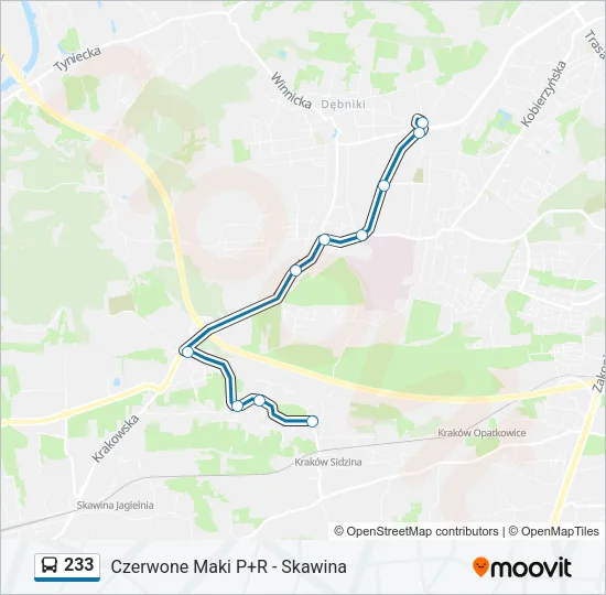 233 Bus Line Map