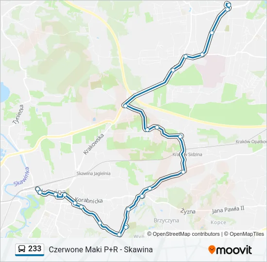 233 Bus Line Map