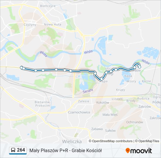 264 bus Line Map