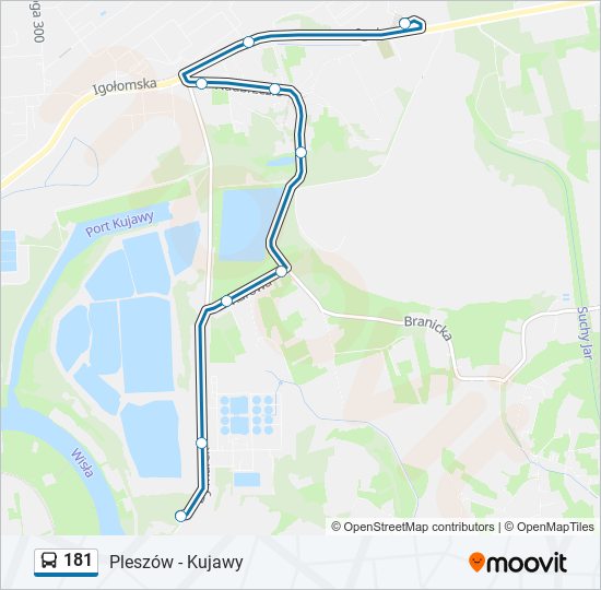 181 bus Line Map