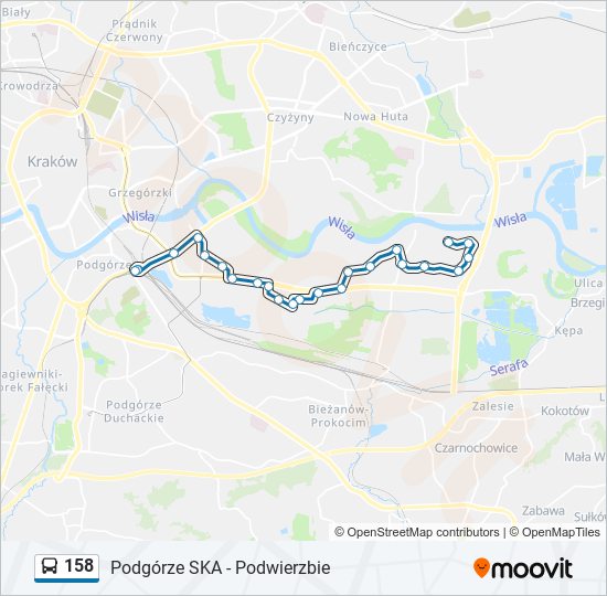 158 bus Line Map