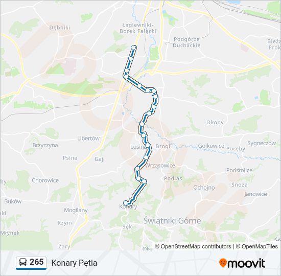 265 bus Line Map