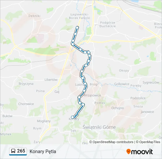 265 Bus Line Map