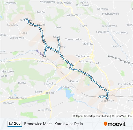 268 Bus Line Map