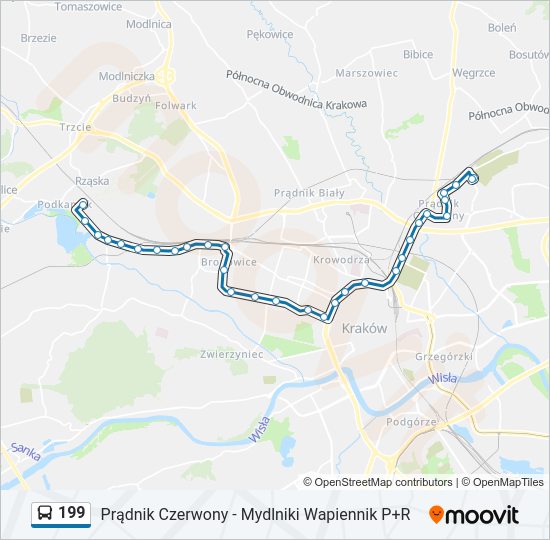 199 bus Line Map