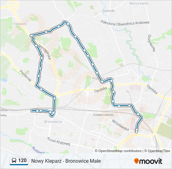 120 bus Line Map