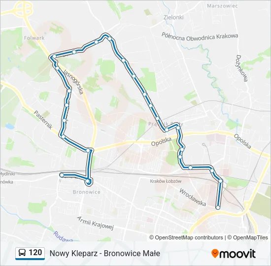 120 Bus Line Map