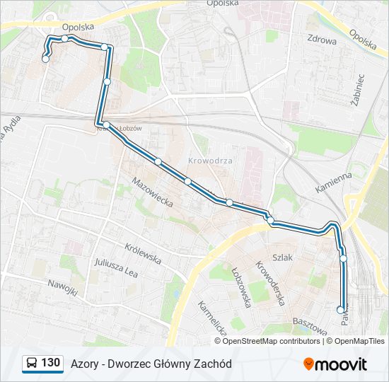 130 Bus Line Map