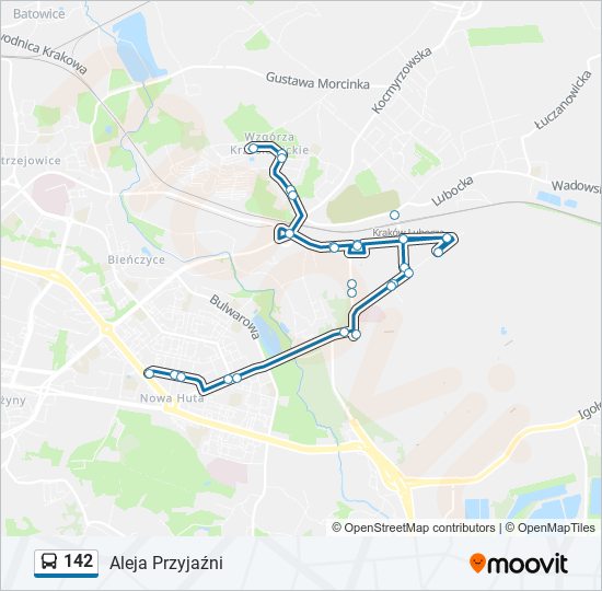 142 Bus Line Map