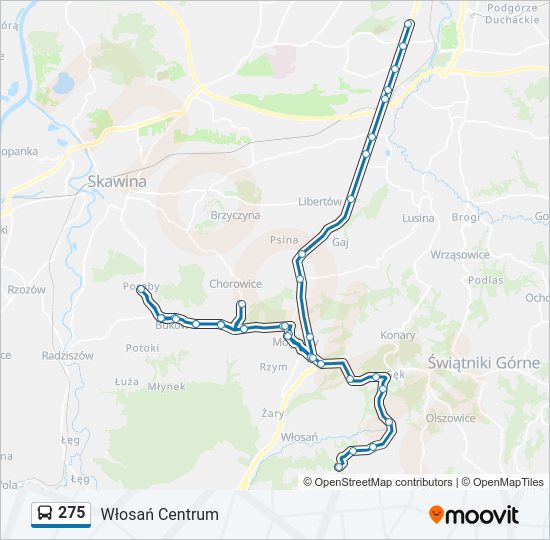 275 bus Line Map