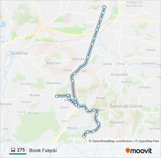 275 bus Line Map