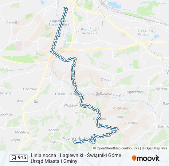 915 bus Line Map