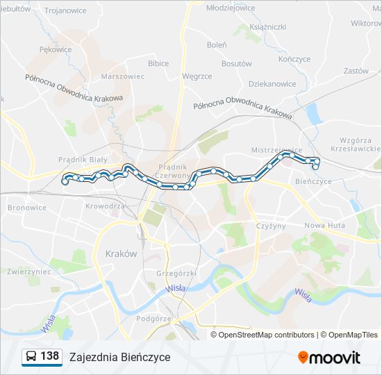 138 bus Line Map