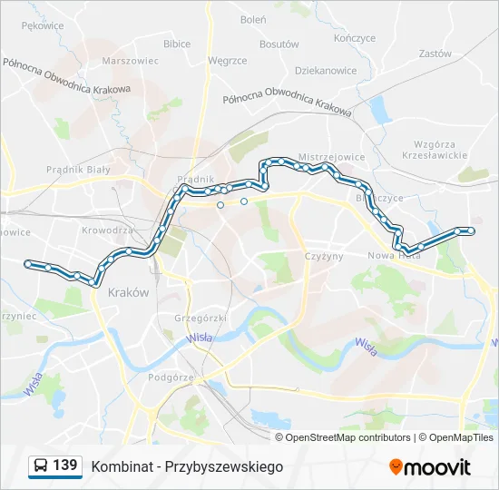 Автобус 139: карта маршрута