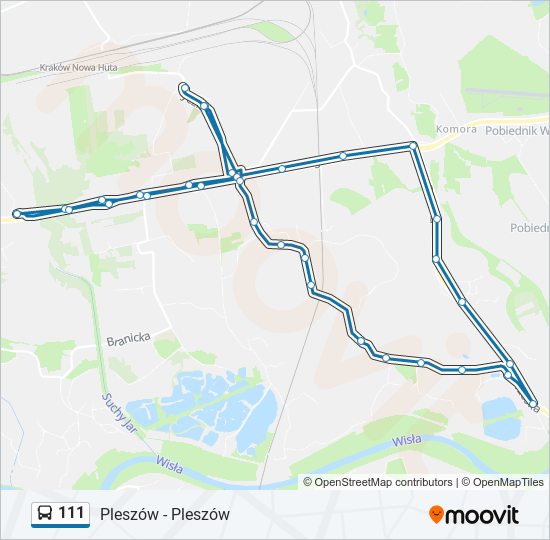 111 Bus Line Map