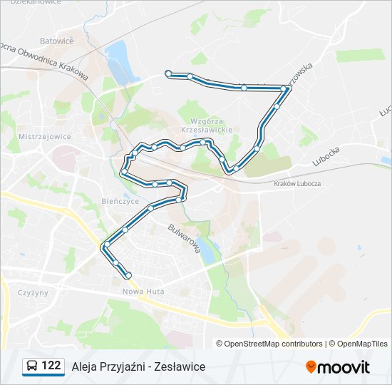 122 bus Line Map