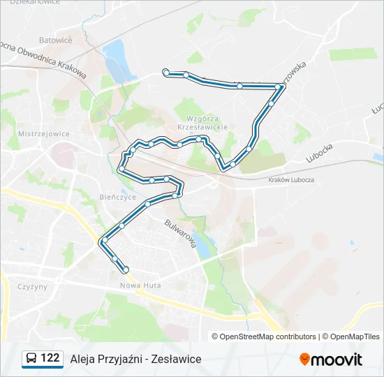 Автобус 122: карта маршрута