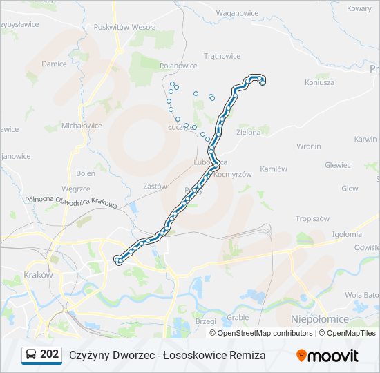 202 bus Line Map