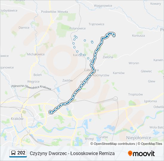 202 bus Line Map