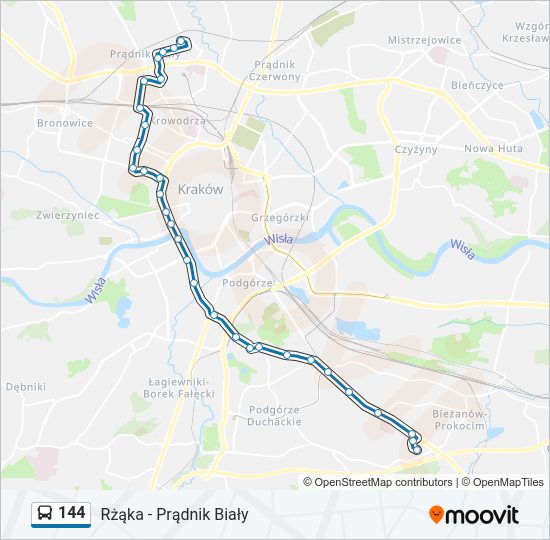 144 bus Line Map