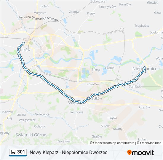 301 Bus Line Map