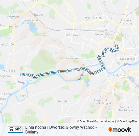 609 Bus Line Map