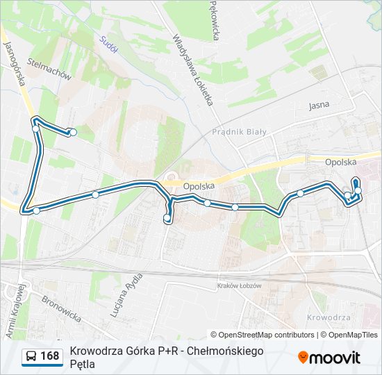 168 bus Line Map