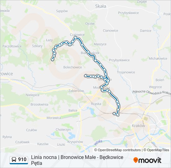 910 bus Line Map