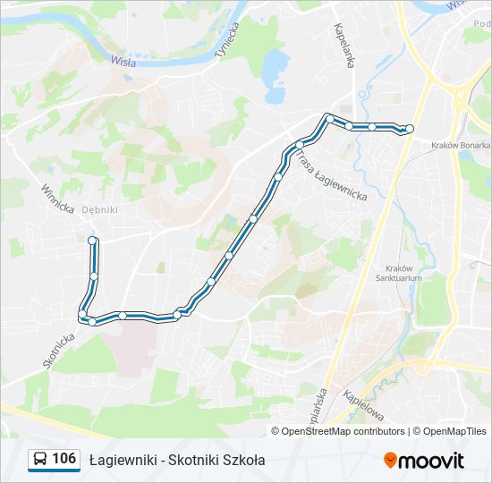 106 bus Line Map