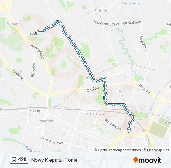 420 bus Line Map