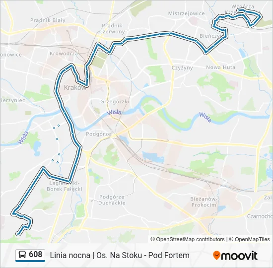 Автобус 608: карта маршрута