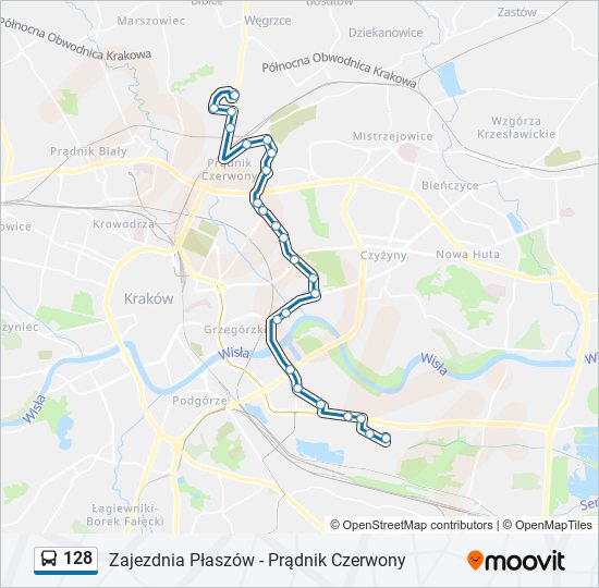 128 bus Line Map