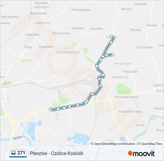 271 bus Line Map