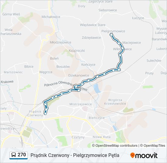 270 bus Line Map