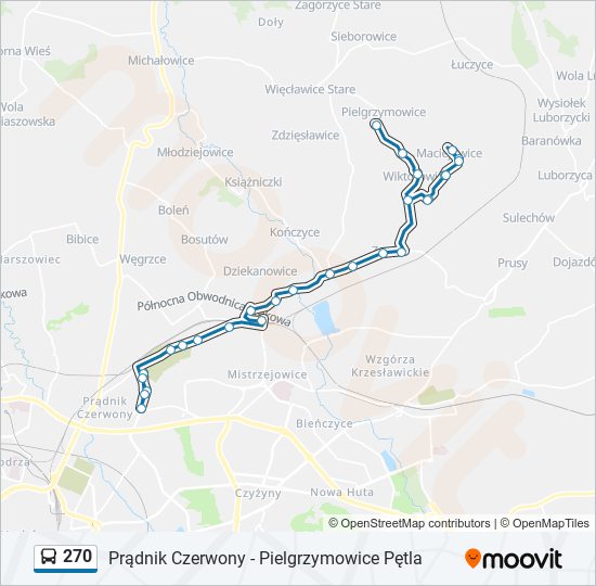 270 bus Line Map