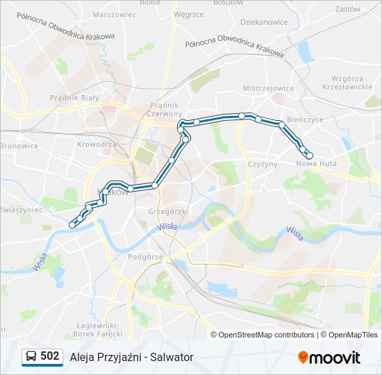 502 Bus Line Map