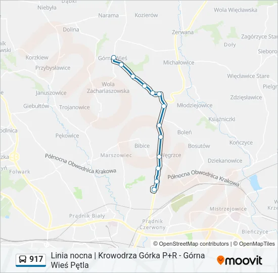 917 Bus Line Map