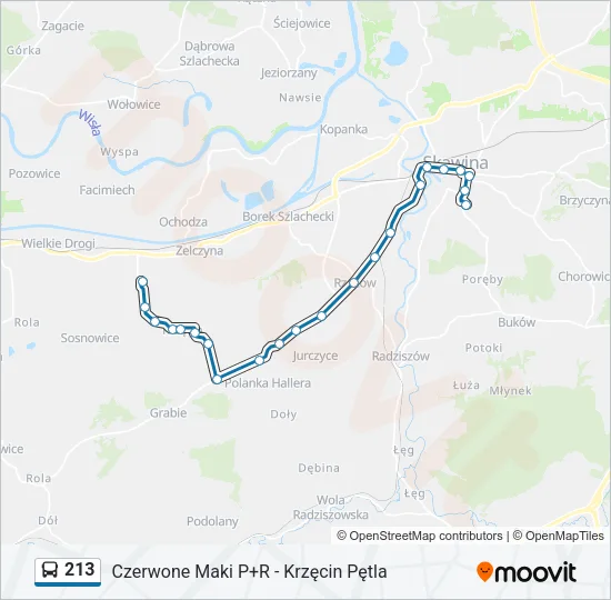 213 Bus Line Map