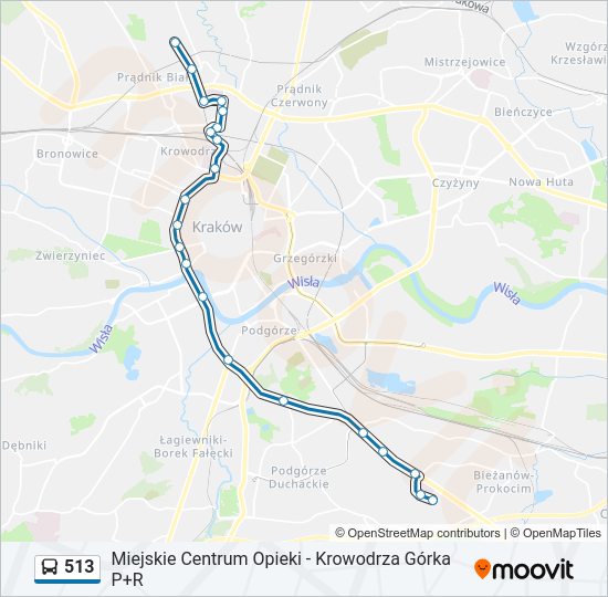 513 bus Line Map