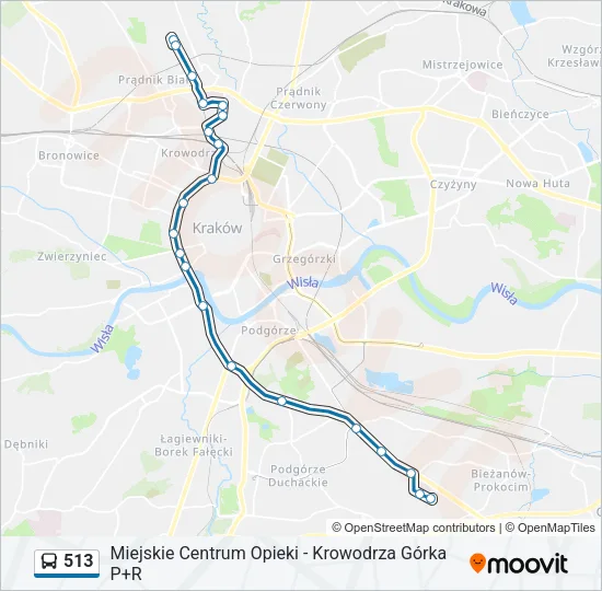 513 Bus Line Map