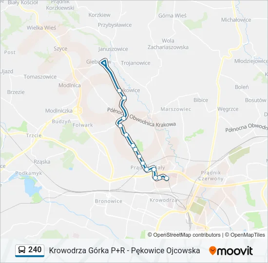 240 Bus Line Map