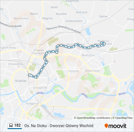 182 Bus Line Map