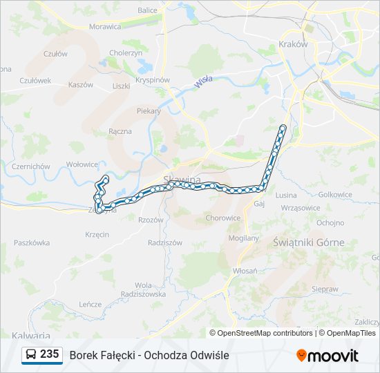 235 bus Line Map