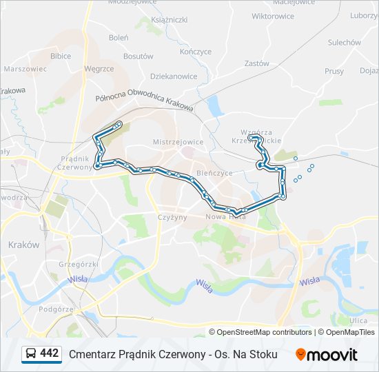 442 bus Line Map