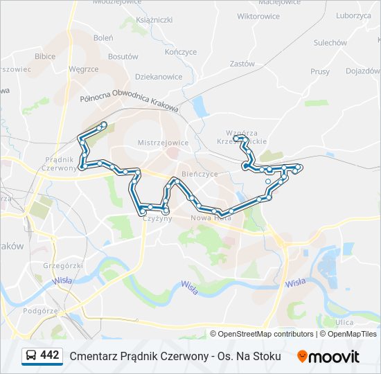 442 bus Line Map