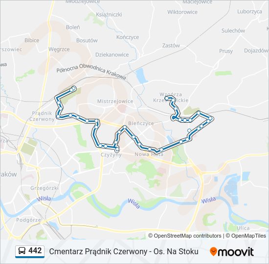 442 bus Line Map