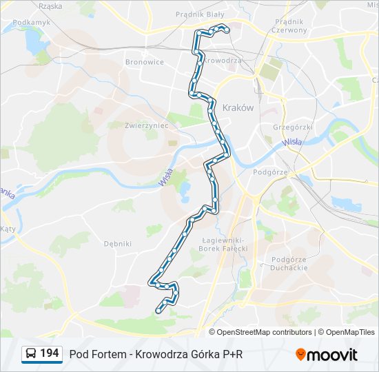 194 bus Line Map