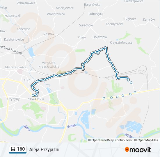 160 Bus Line Map