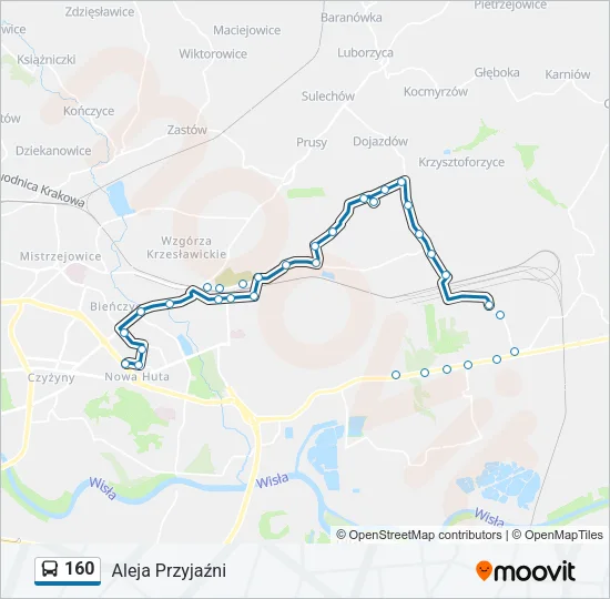 160 Bus Line Map