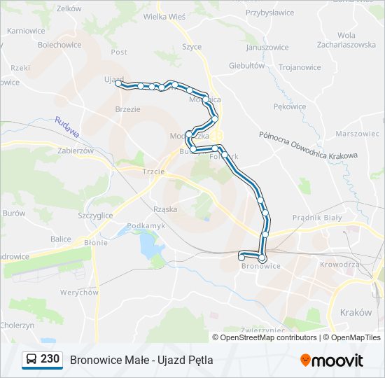 230 bus Line Map